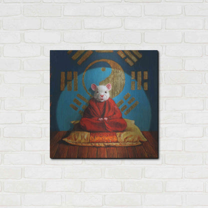 Luxe Metal Art 'Inner Peace' by Lucia Heffernan, Metal Wall Art,24x24