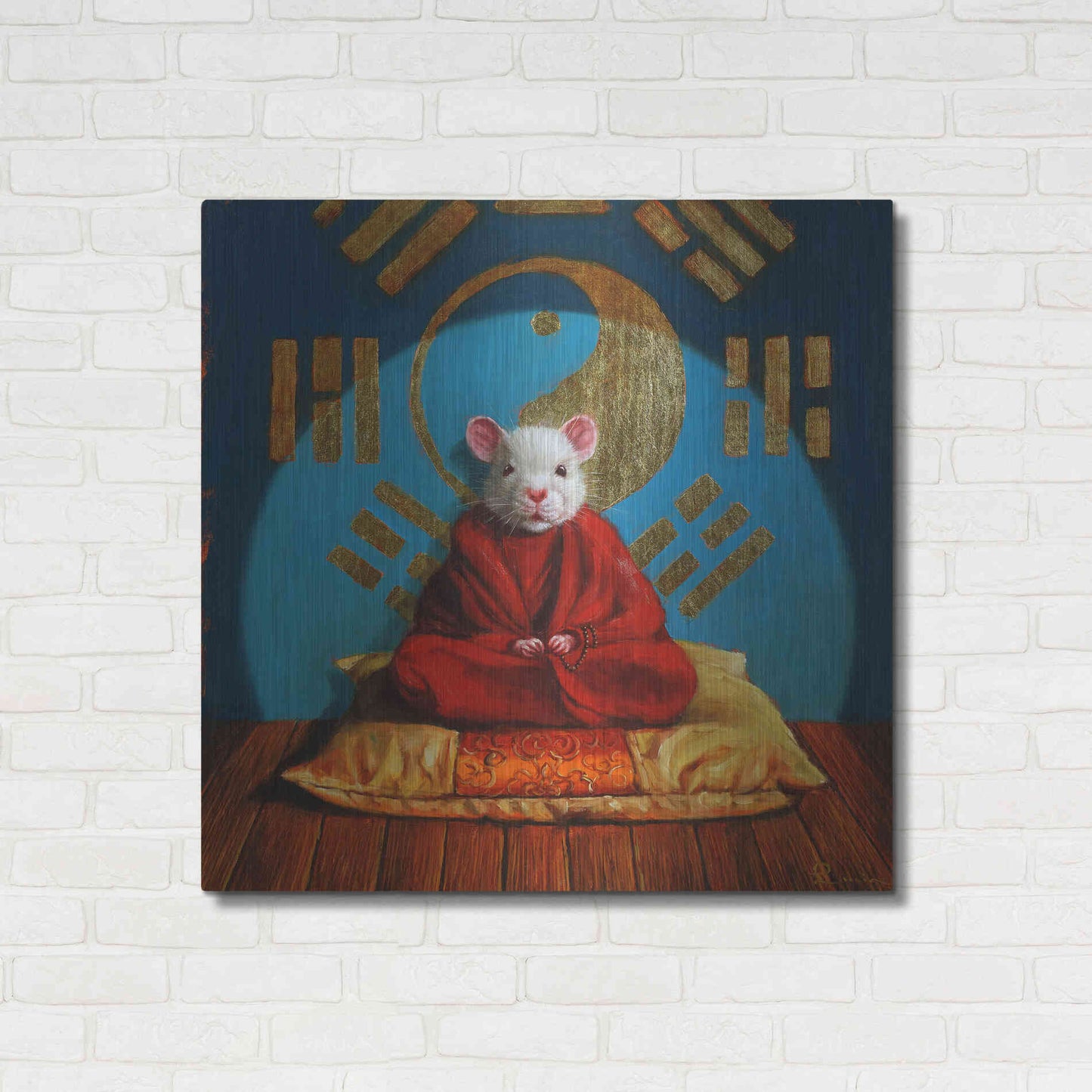 Luxe Metal Art 'Inner Peace' by Lucia Heffernan, Metal Wall Art,36x36