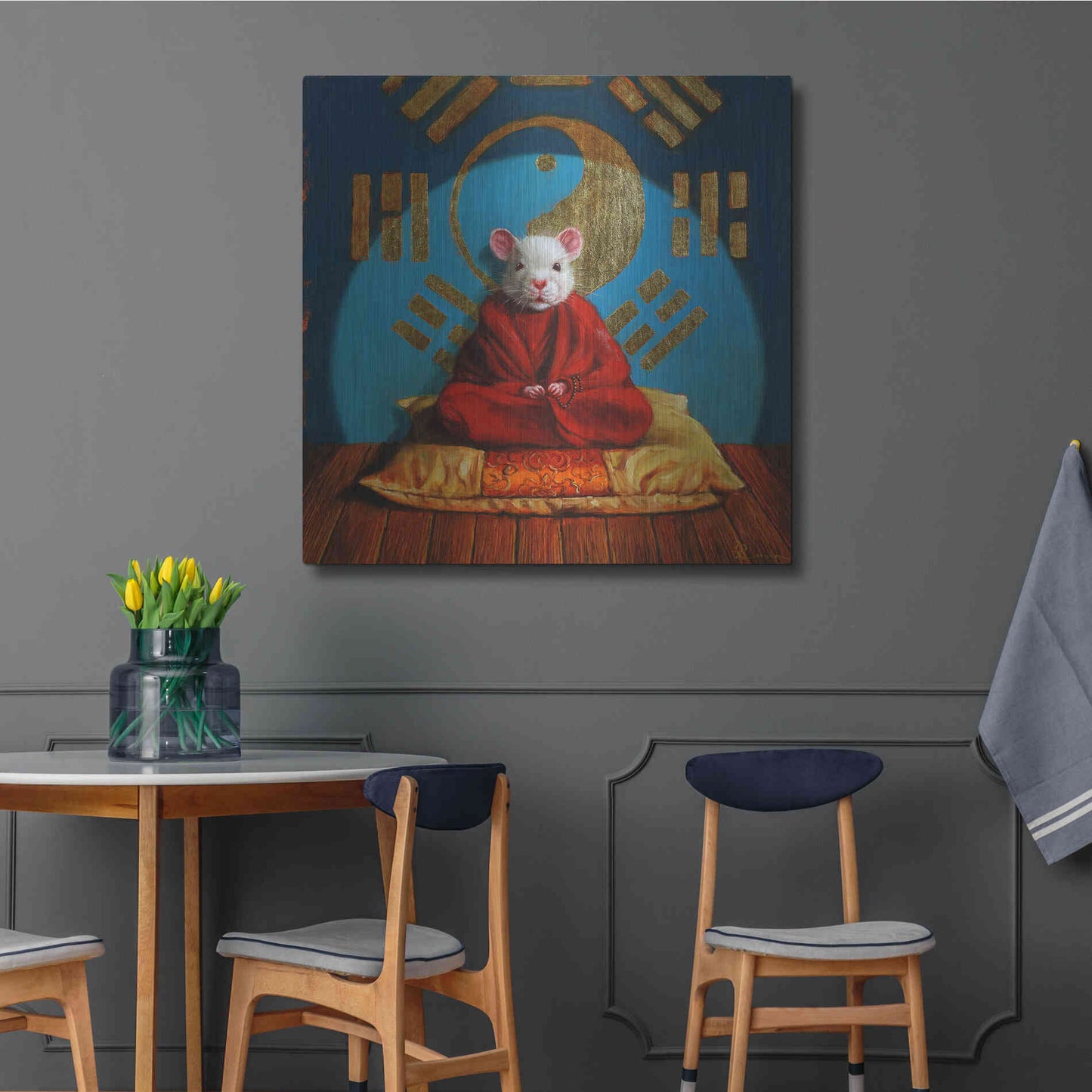 Luxe Metal Art 'Inner Peace' by Lucia Heffernan, Metal Wall Art,36x36