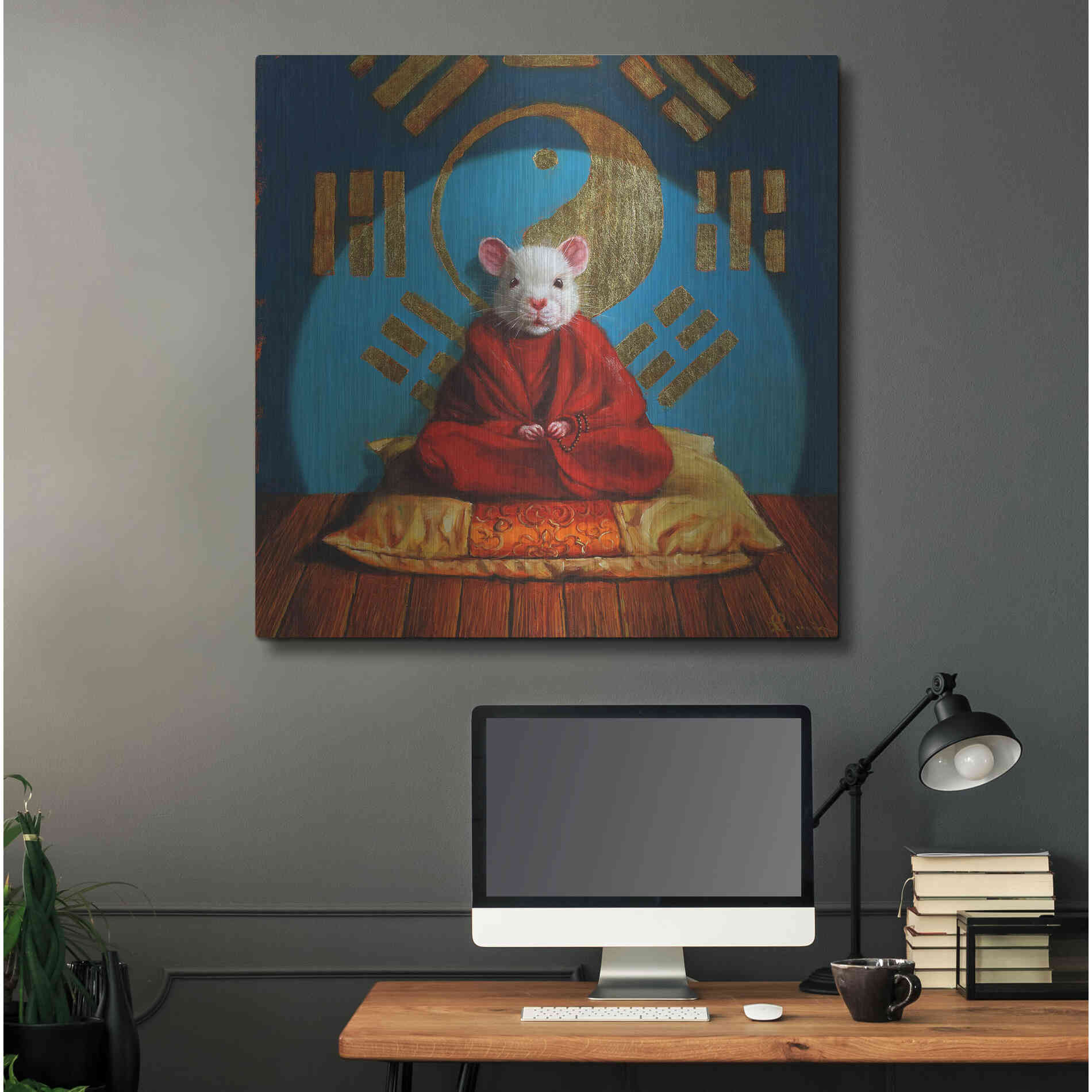 Luxe Metal Art 'Inner Peace' by Lucia Heffernan, Metal Wall Art,36x36