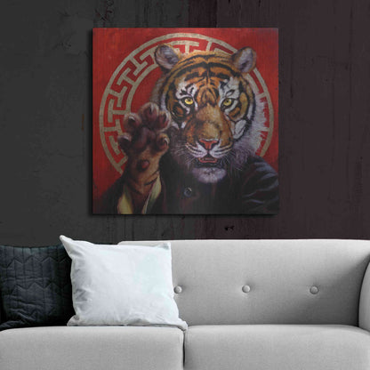 Luxe Metal Art 'Legend of Tiger Claw' by Lucia Heffernan, Metal Wall Art,36x36