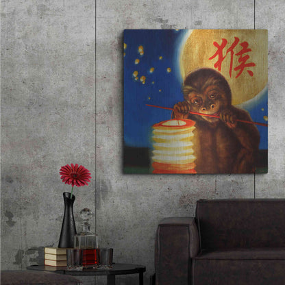 Luxe Metal Art 'Monkeyshine' by Lucia Heffernan, Metal Wall Art,36x36