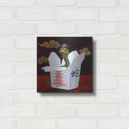 Luxe Metal Art 'Takeout with a Twist' by Lucia Heffernan, Metal Wall Art,12x12