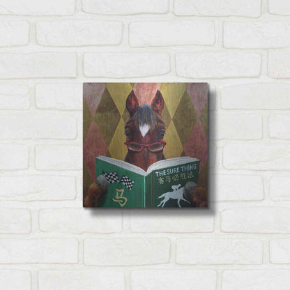 Luxe Metal Art 'Wise Bet' by Lucia Heffernan, Metal Wall Art,12x12