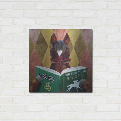 Luxe Metal Art 'Wise Bet' by Lucia Heffernan, Metal Wall Art,24x24