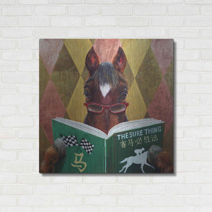 Luxe Metal Art 'Wise Bet' by Lucia Heffernan, Metal Wall Art,36x36