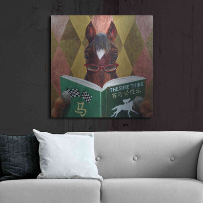 Luxe Metal Art 'Wise Bet' by Lucia Heffernan, Metal Wall Art,36x36