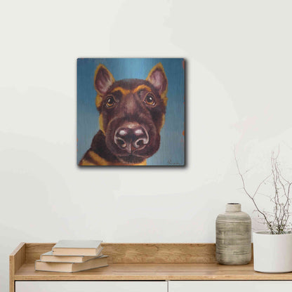 Luxe Metal Art 'Follow Your Nose 1' by Lucia Heffernan, Metal Wall Art,12x12