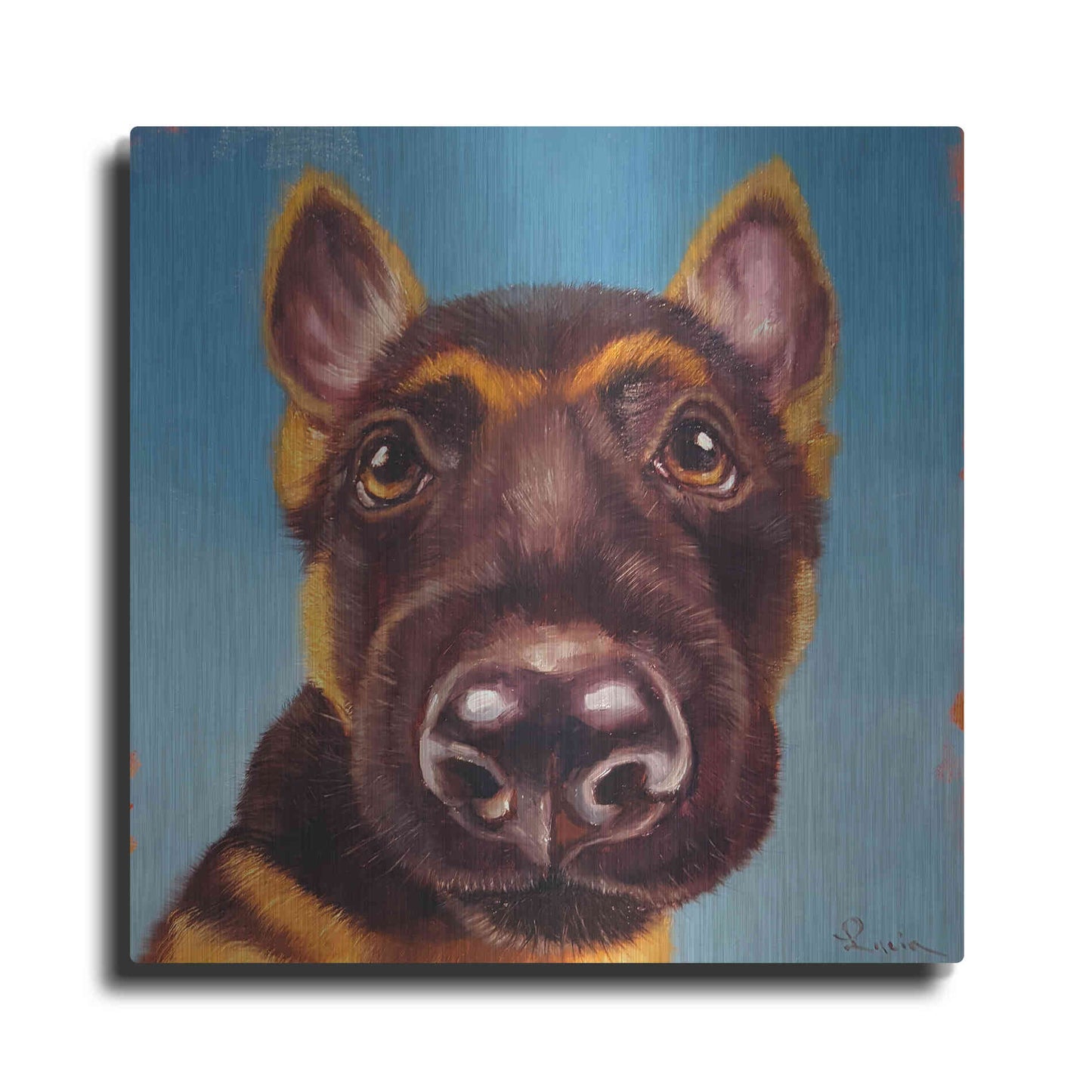 Luxe Metal Art 'Follow Your Nose 1' by Lucia Heffernan, Metal Wall Art