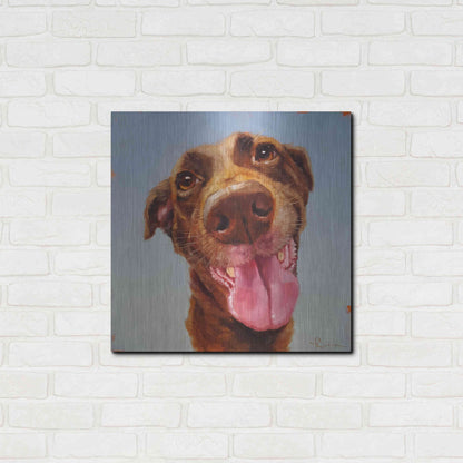 Luxe Metal Art 'Follow Your Nose 5' by Lucia Heffernan, Metal Wall Art,24x24