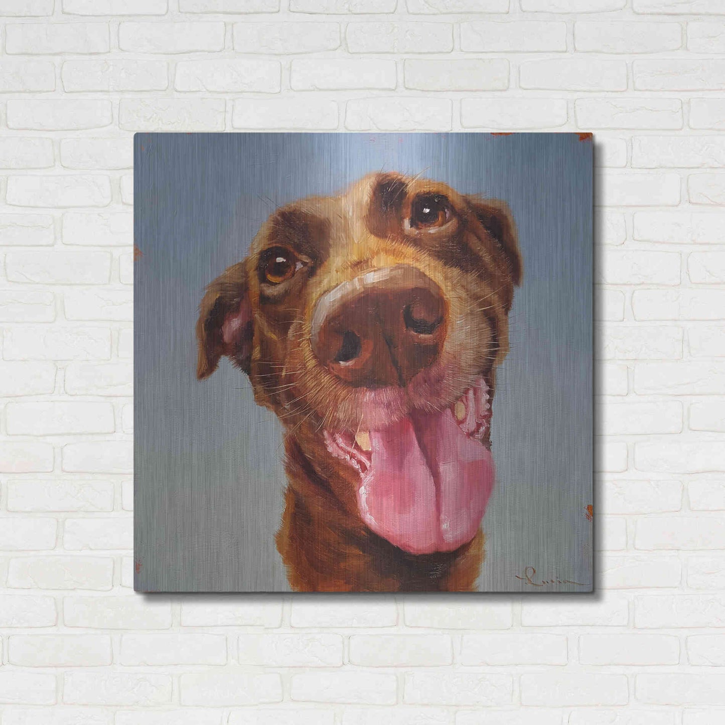 Luxe Metal Art 'Follow Your Nose 5' by Lucia Heffernan, Metal Wall Art,36x36