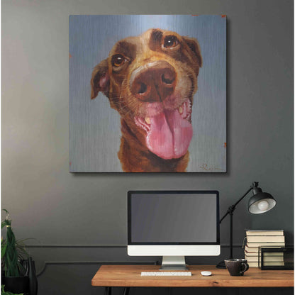 Luxe Metal Art 'Follow Your Nose 5' by Lucia Heffernan, Metal Wall Art,36x36