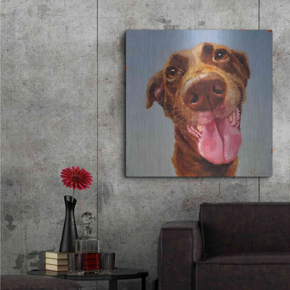 Luxe Metal Art 'Follow Your Nose 5' by Lucia Heffernan, Metal Wall Art,36x36