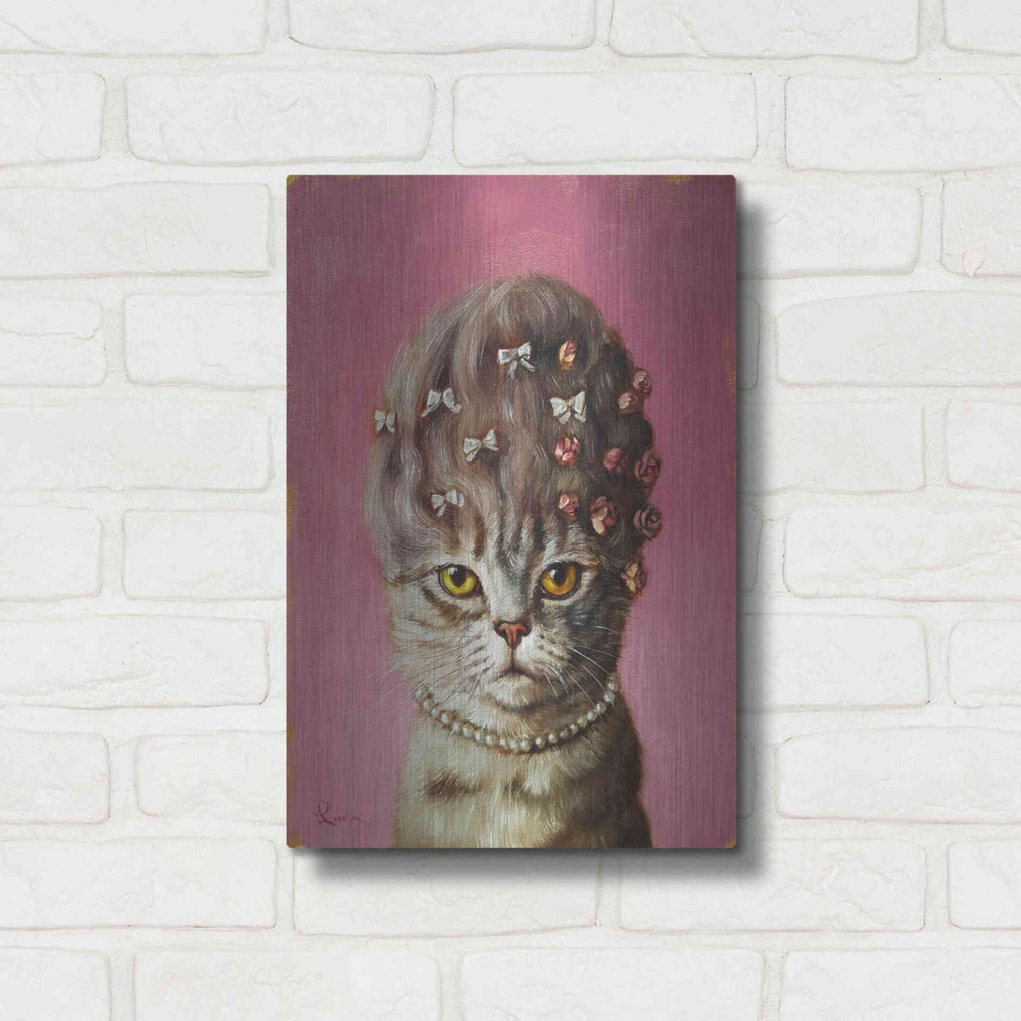 Luxe Metal Art 'Marie Catoinette' by Lucia Heffernan, Metal Wall Art,12x16