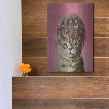 Luxe Metal Art 'Marie Catoinette' by Lucia Heffernan, Metal Wall Art,12x16