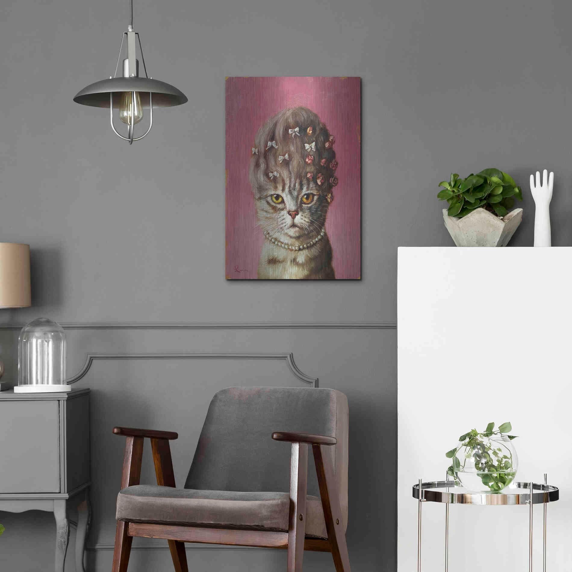 Luxe Metal Art 'Marie Catoinette' by Lucia Heffernan, Metal Wall Art,16x24