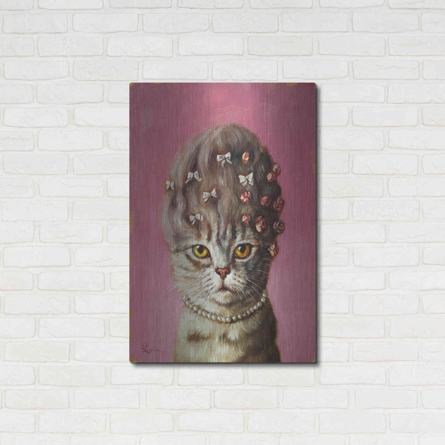 Luxe Metal Art 'Marie Catoinette' by Lucia Heffernan, Metal Wall Art,24x36