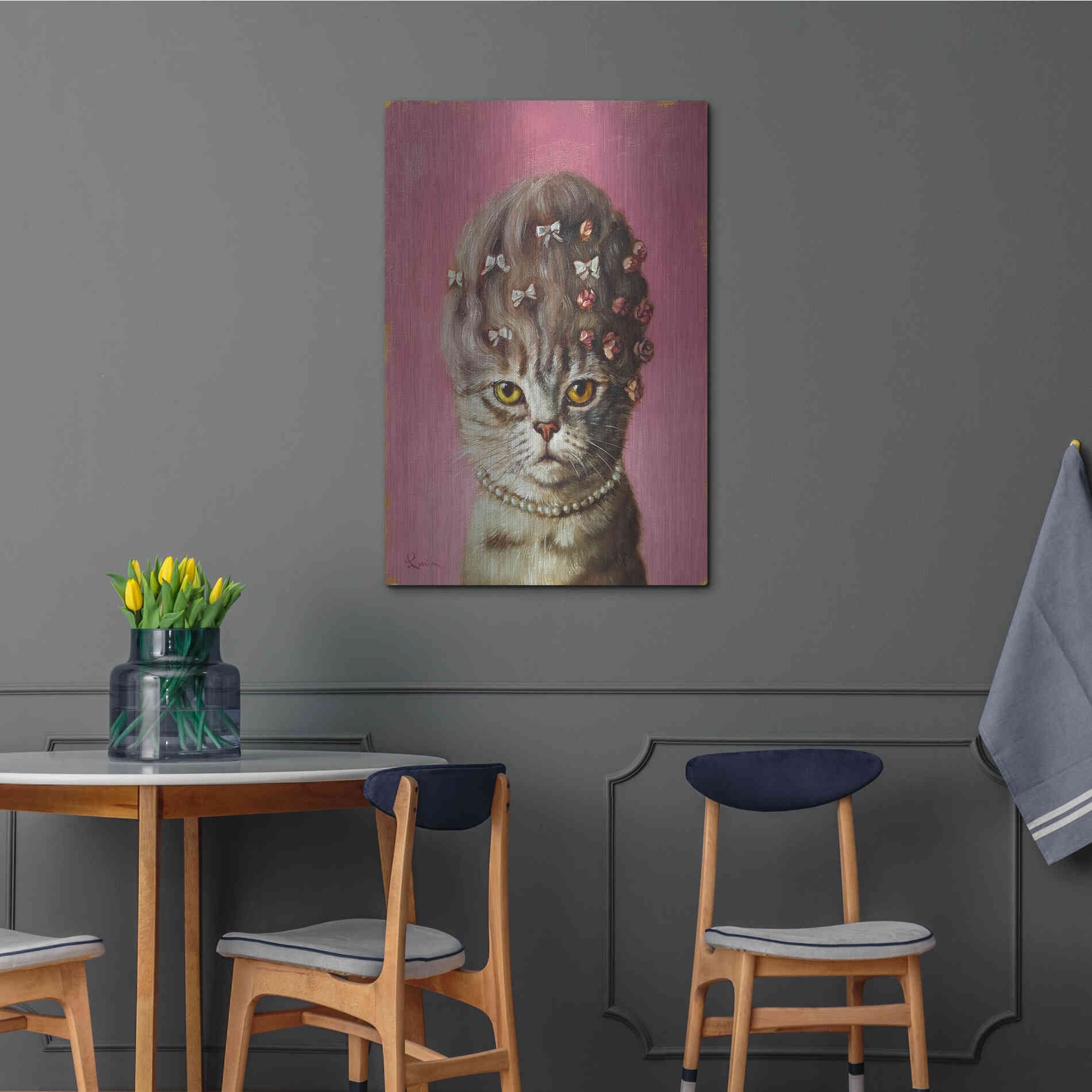 Luxe Metal Art 'Marie Catoinette' by Lucia Heffernan, Metal Wall Art,24x36