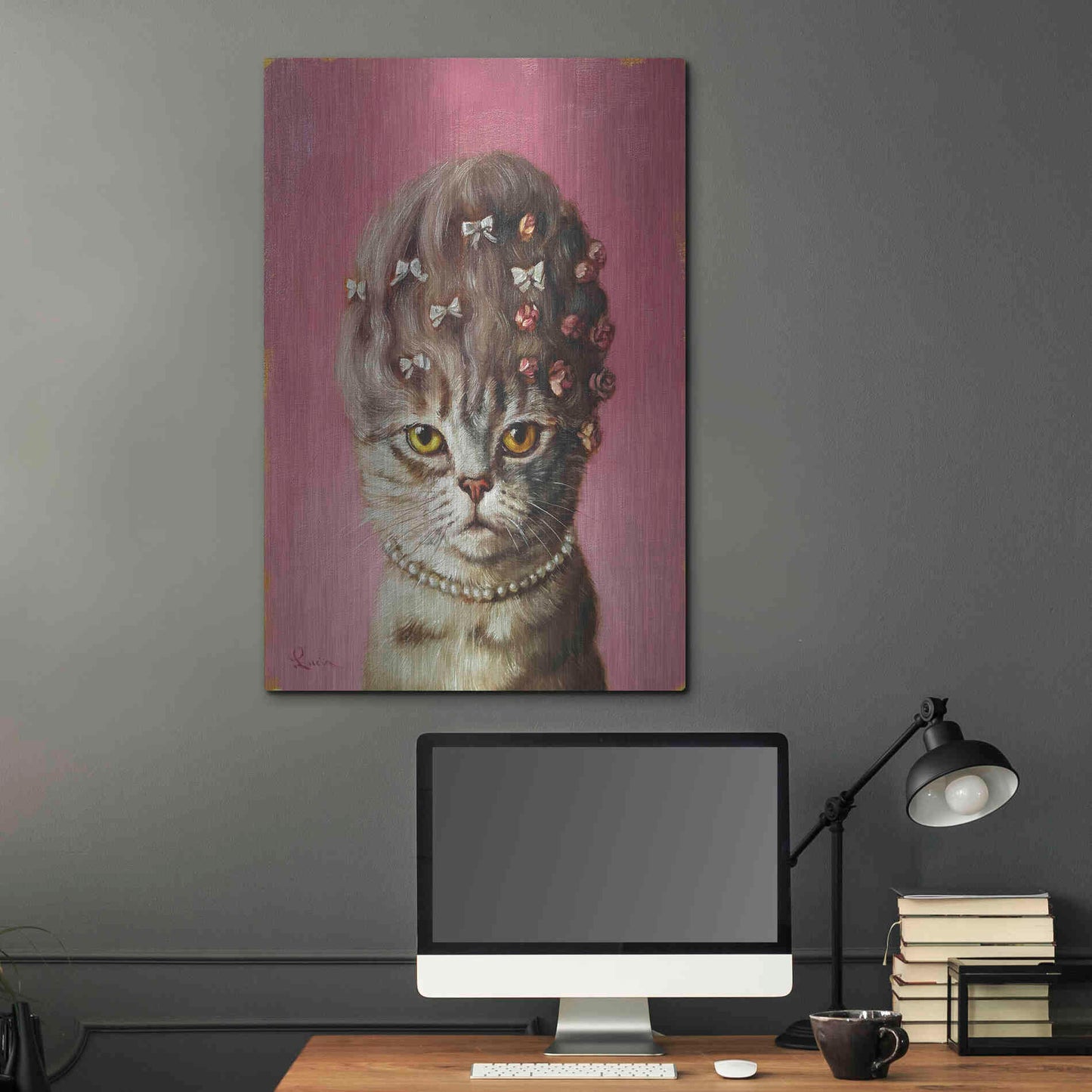 Luxe Metal Art 'Marie Catoinette' by Lucia Heffernan, Metal Wall Art,24x36