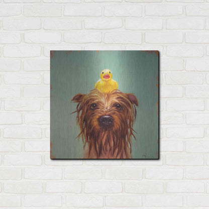 Luxe Metal Art 'Bath Time' by Lucia Heffernan, Metal Wall Art,24x24