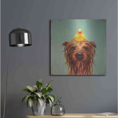 Luxe Metal Art 'Bath Time' by Lucia Heffernan, Metal Wall Art,24x24