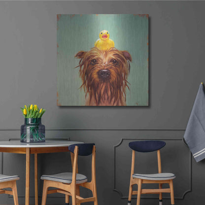 Luxe Metal Art 'Bath Time' by Lucia Heffernan, Metal Wall Art,36x36