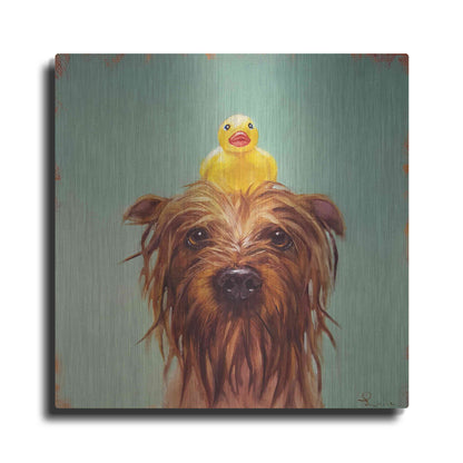 Luxe Metal Art 'Bath Time' by Lucia Heffernan, Metal Wall Art