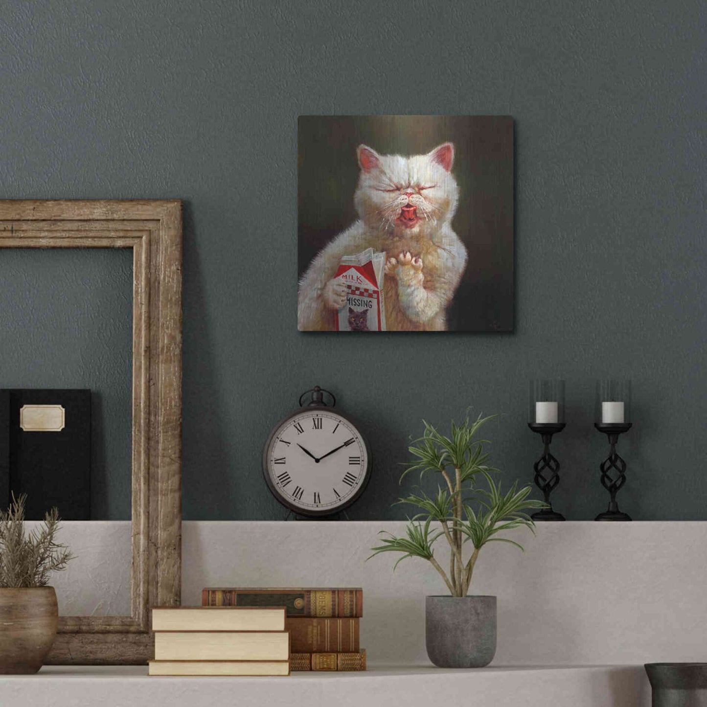 Luxe Metal Art 'Sour Milk' by Lucia Heffernan, Metal Wall Art,12x12