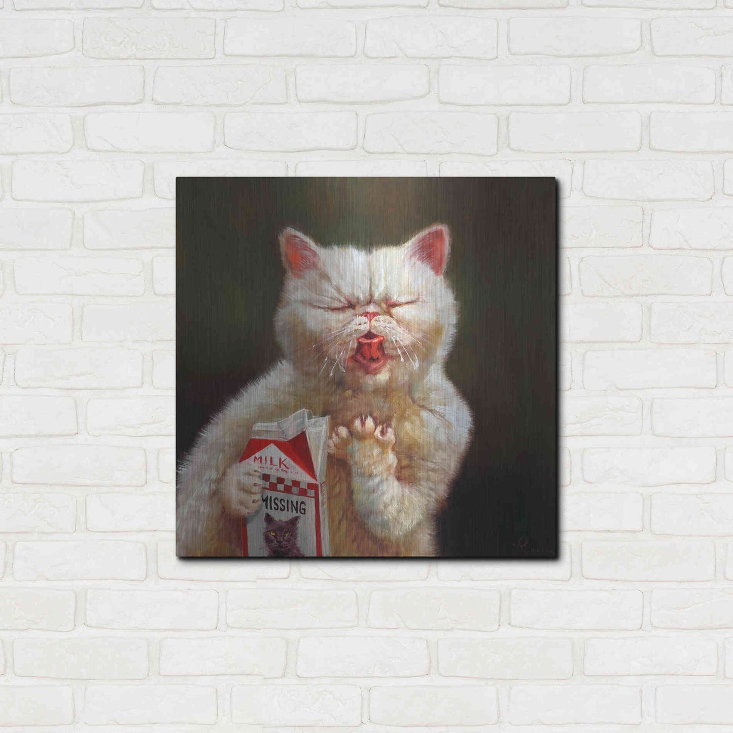 Luxe Metal Art 'Sour Milk' by Lucia Heffernan, Metal Wall Art,24x24