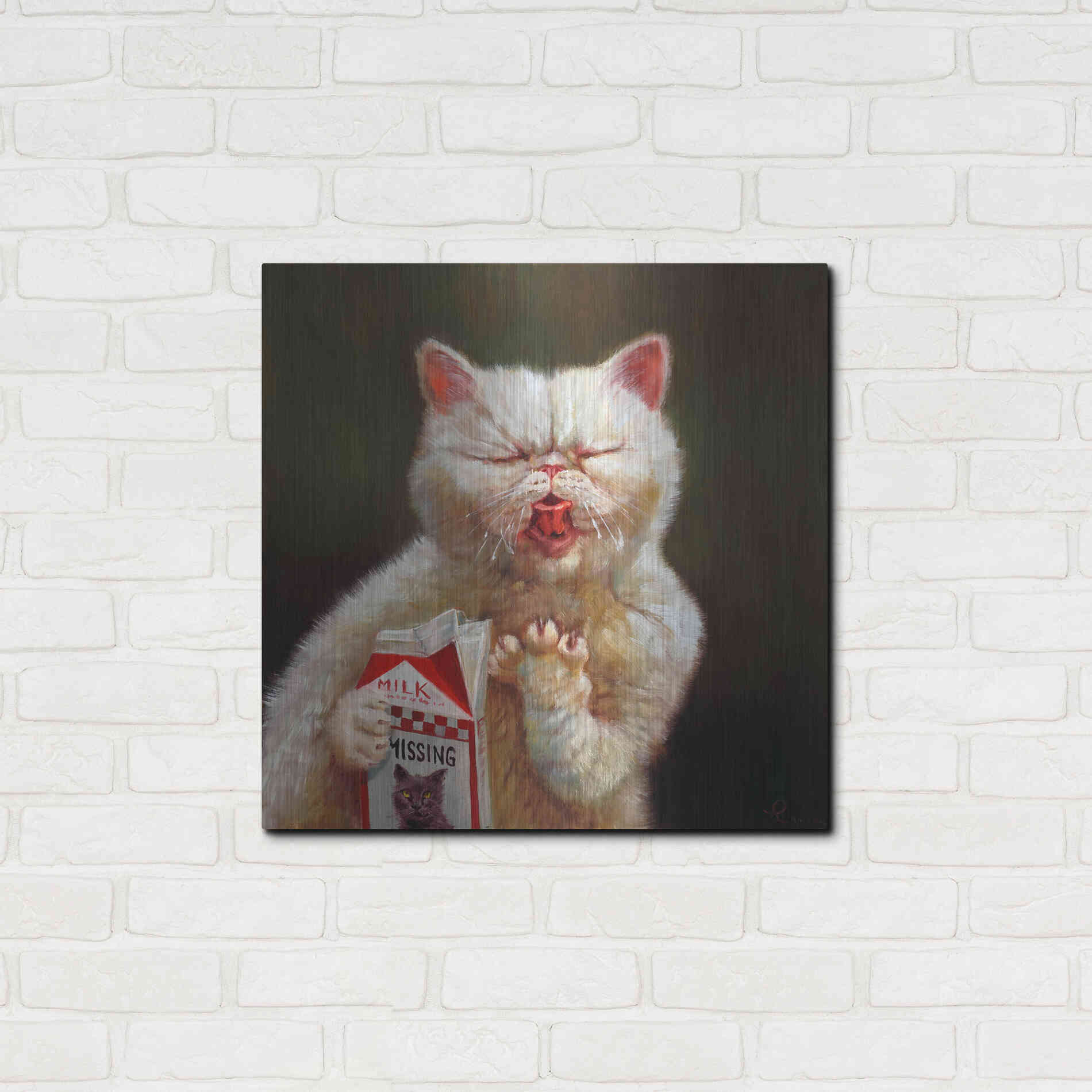 Luxe Metal Art 'Sour Milk' by Lucia Heffernan, Metal Wall Art,24x24