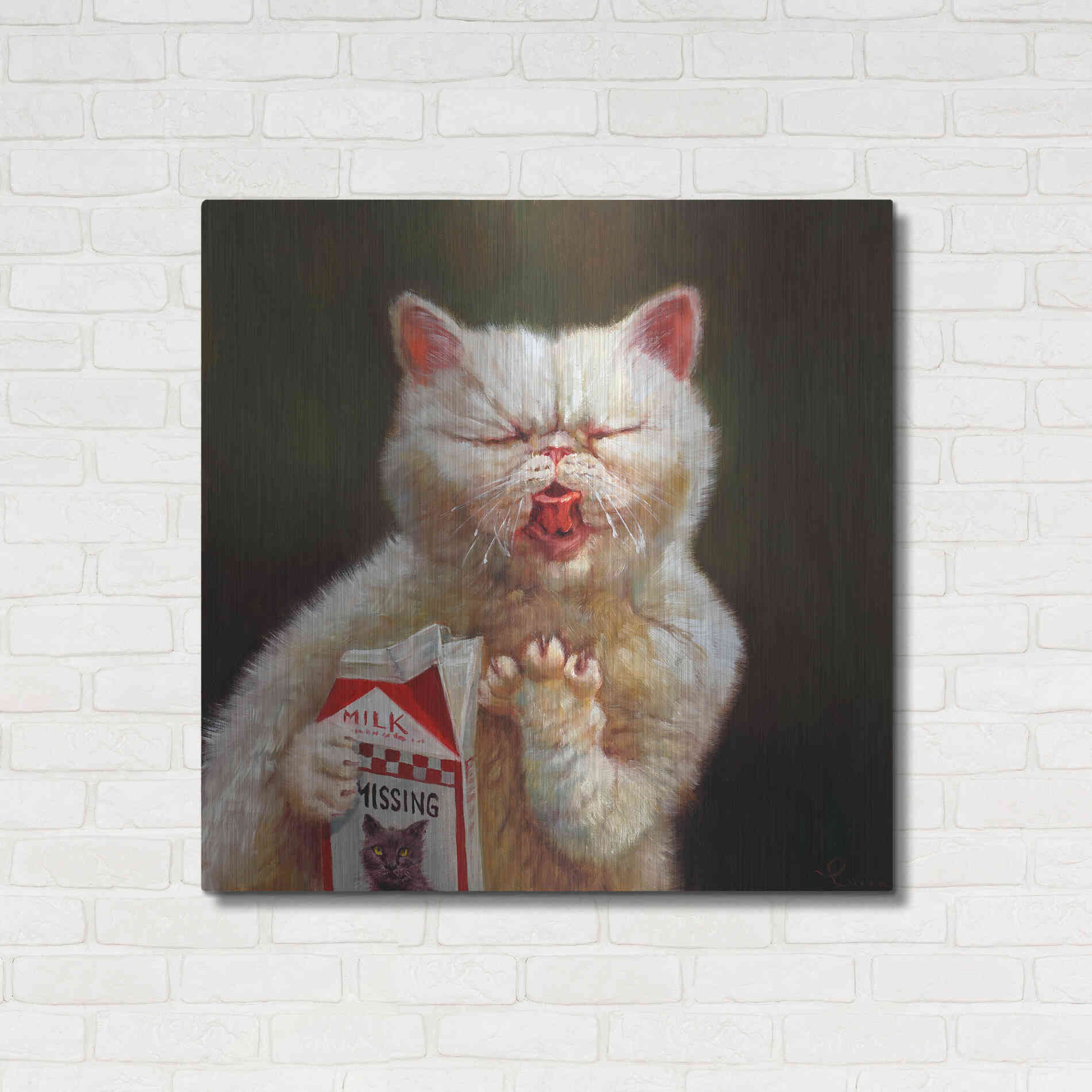 Luxe Metal Art 'Sour Milk' by Lucia Heffernan, Metal Wall Art,36x36