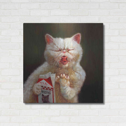 Luxe Metal Art 'Sour Milk' by Lucia Heffernan, Metal Wall Art,36x36