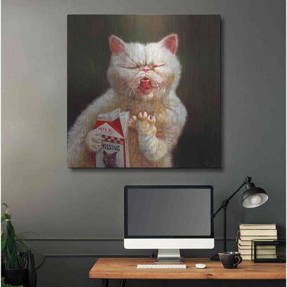 Luxe Metal Art 'Sour Milk' by Lucia Heffernan, Metal Wall Art,36x36