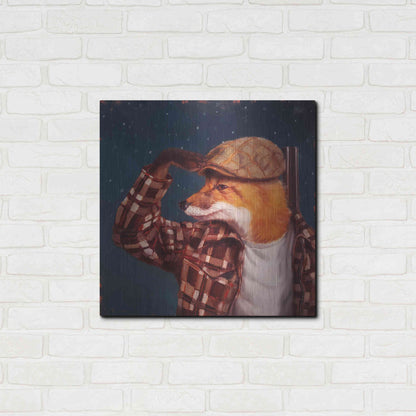 Luxe Metal Art 'Fox Hunt' by Lucia Heffernan, Metal Wall Art,24x24