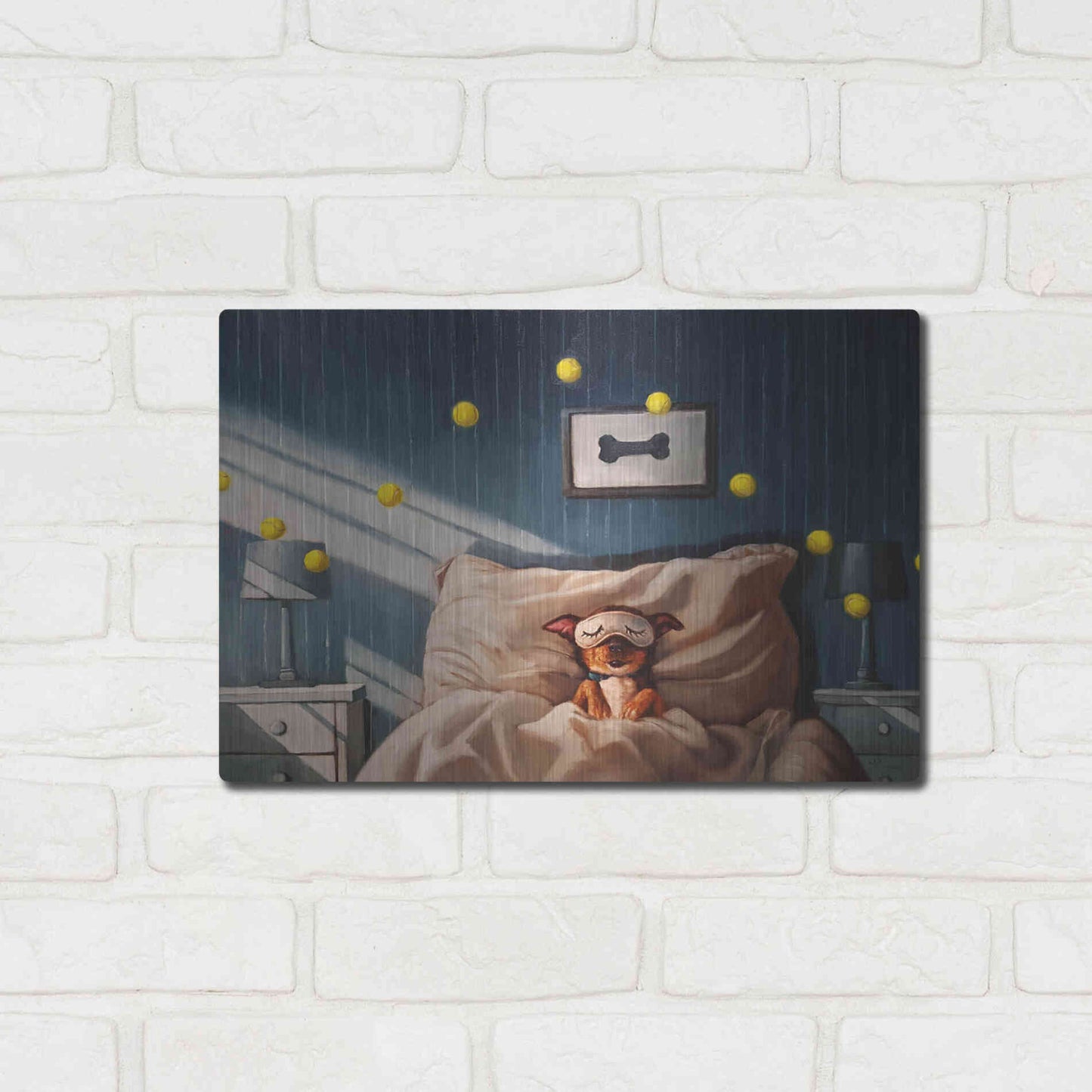 Luxe Metal Art 'Bentley's Dream' by Lucia Heffernan, Metal Wall Art,16x12