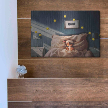 Luxe Metal Art 'Bentley's Dream' by Lucia Heffernan, Metal Wall Art,16x12