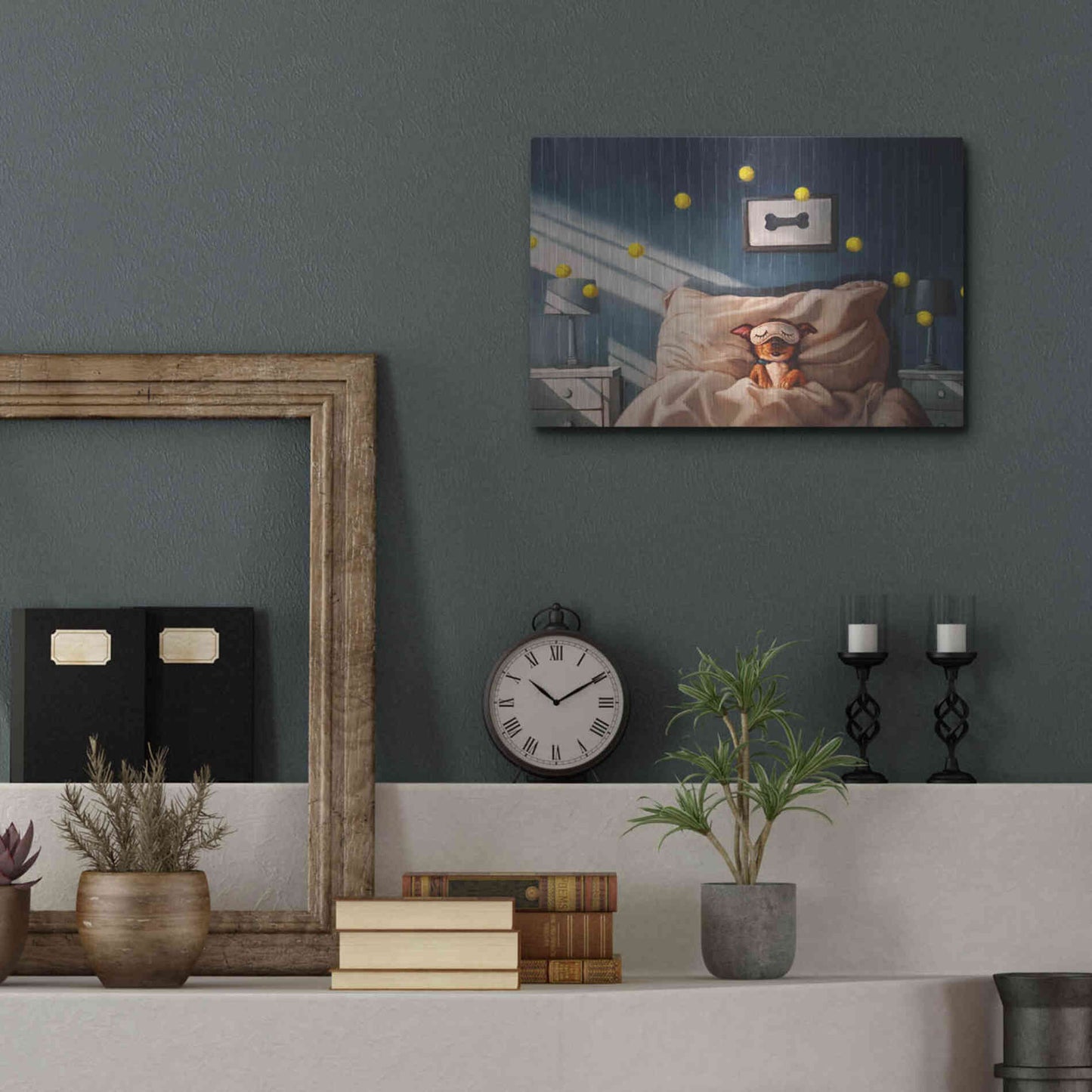 Luxe Metal Art 'Bentley's Dream' by Lucia Heffernan, Metal Wall Art,16x12