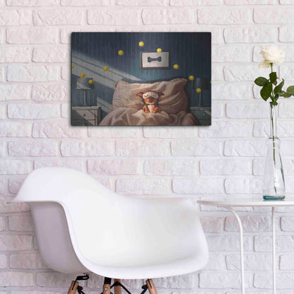 Luxe Metal Art 'Bentley's Dream' by Lucia Heffernan, Metal Wall Art,24x16