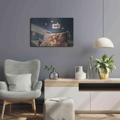 Luxe Metal Art 'Bentley's Dream' by Lucia Heffernan, Metal Wall Art,24x16