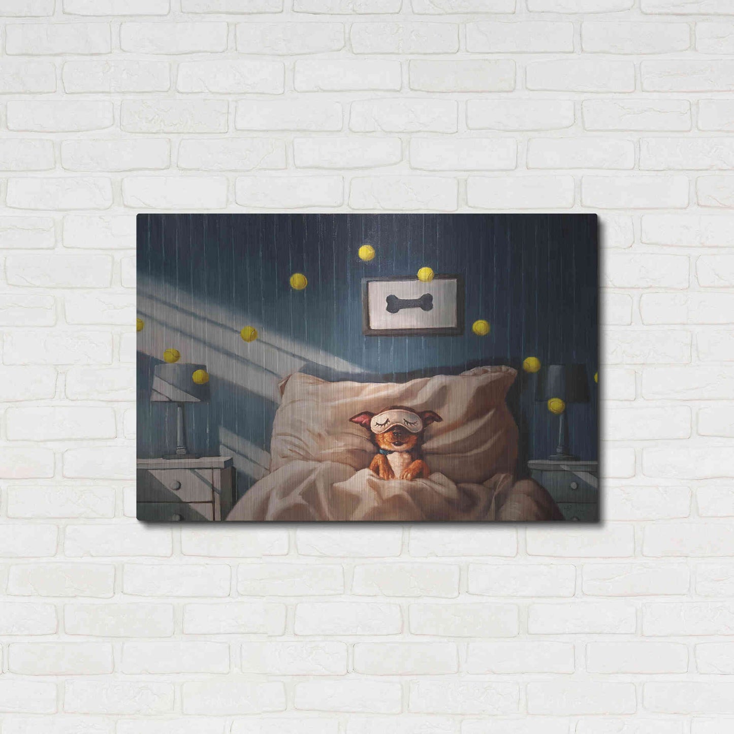 Luxe Metal Art 'Bentley's Dream' by Lucia Heffernan, Metal Wall Art,36x24