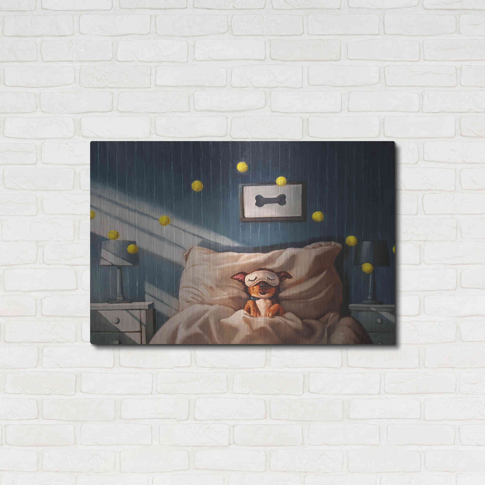 Luxe Metal Art 'Bentley's Dream' by Lucia Heffernan, Metal Wall Art,36x24