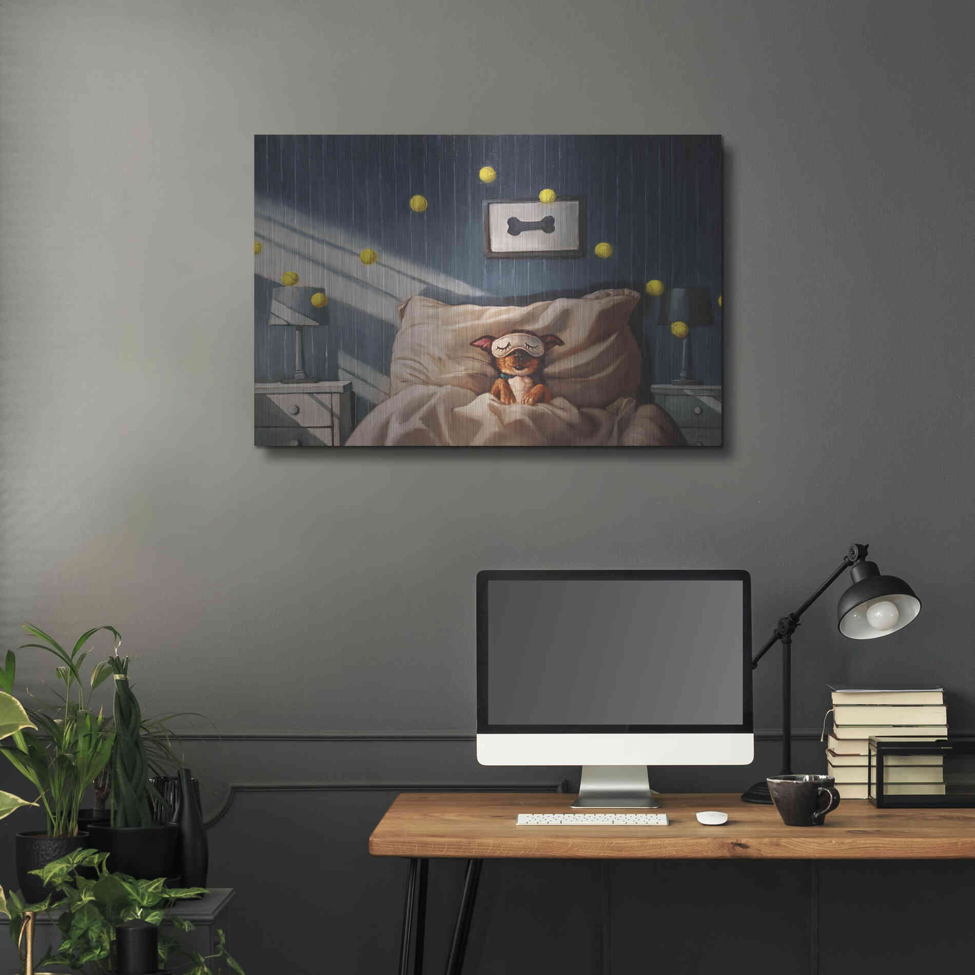 Luxe Metal Art 'Bentley's Dream' by Lucia Heffernan, Metal Wall Art,36x24