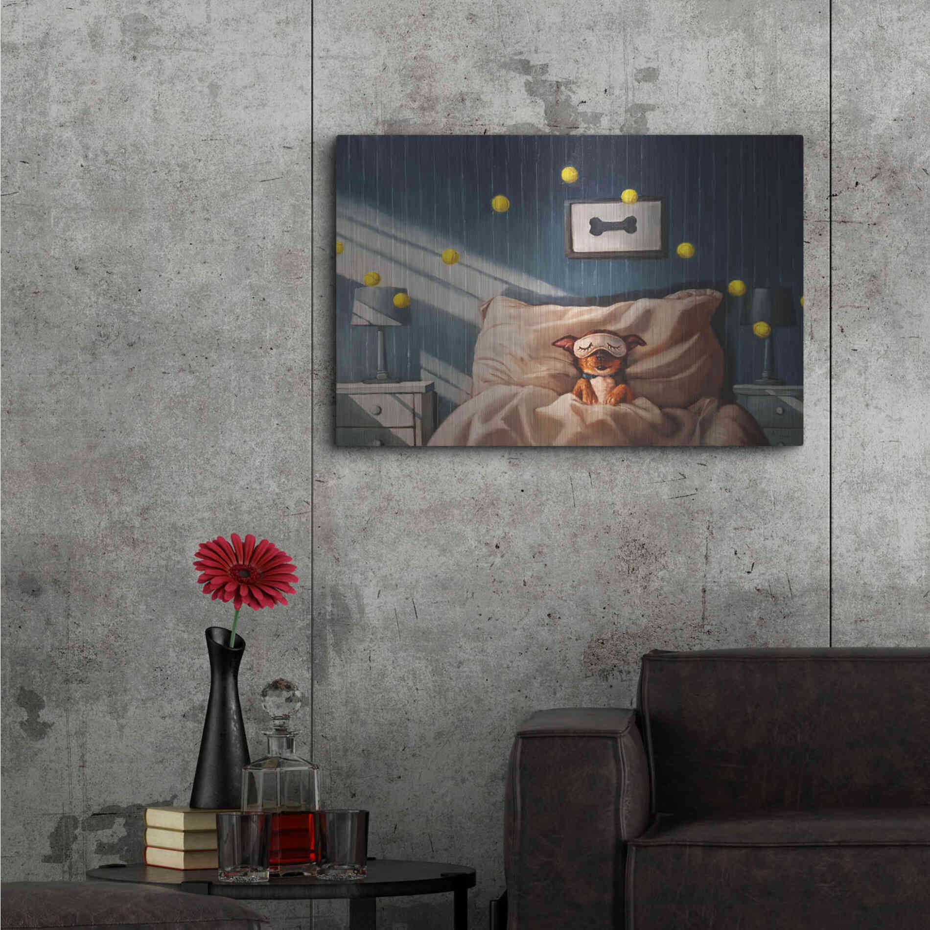 Luxe Metal Art 'Bentley's Dream' by Lucia Heffernan, Metal Wall Art,36x24