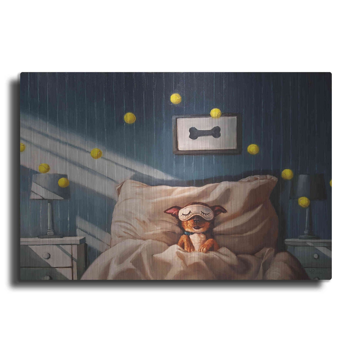 Luxe Metal Art 'Bentley's Dream' by Lucia Heffernan, Metal Wall Art