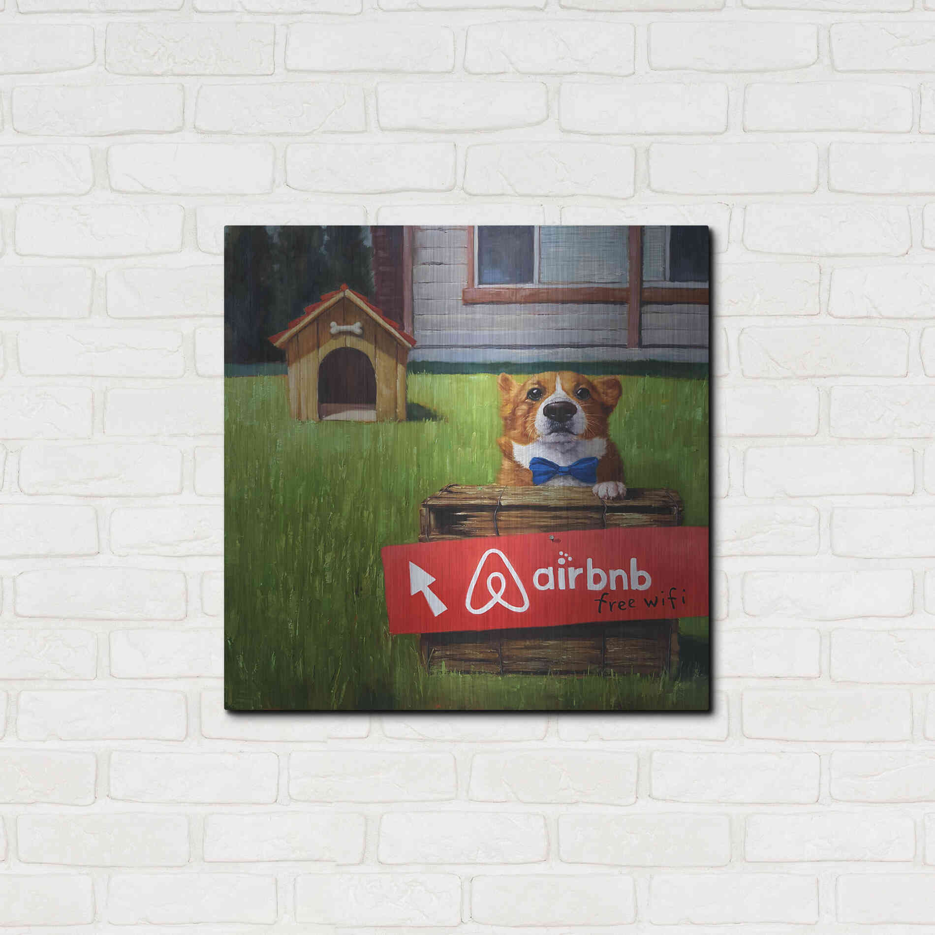 Luxe Metal Art 'K9 BNB' by Lucia Heffernan, Metal Wall Art,24x24