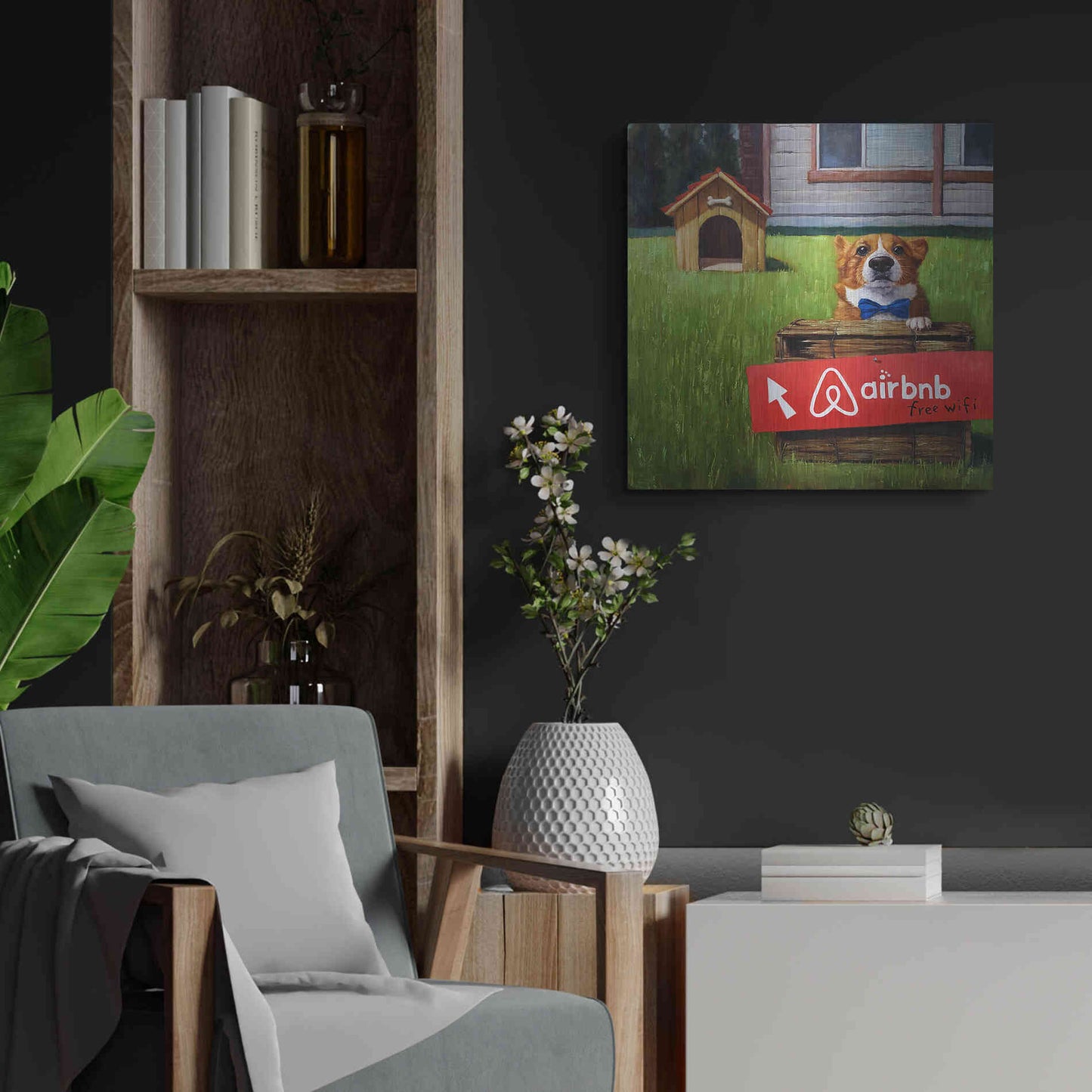 Luxe Metal Art 'K9 BNB' by Lucia Heffernan, Metal Wall Art,24x24