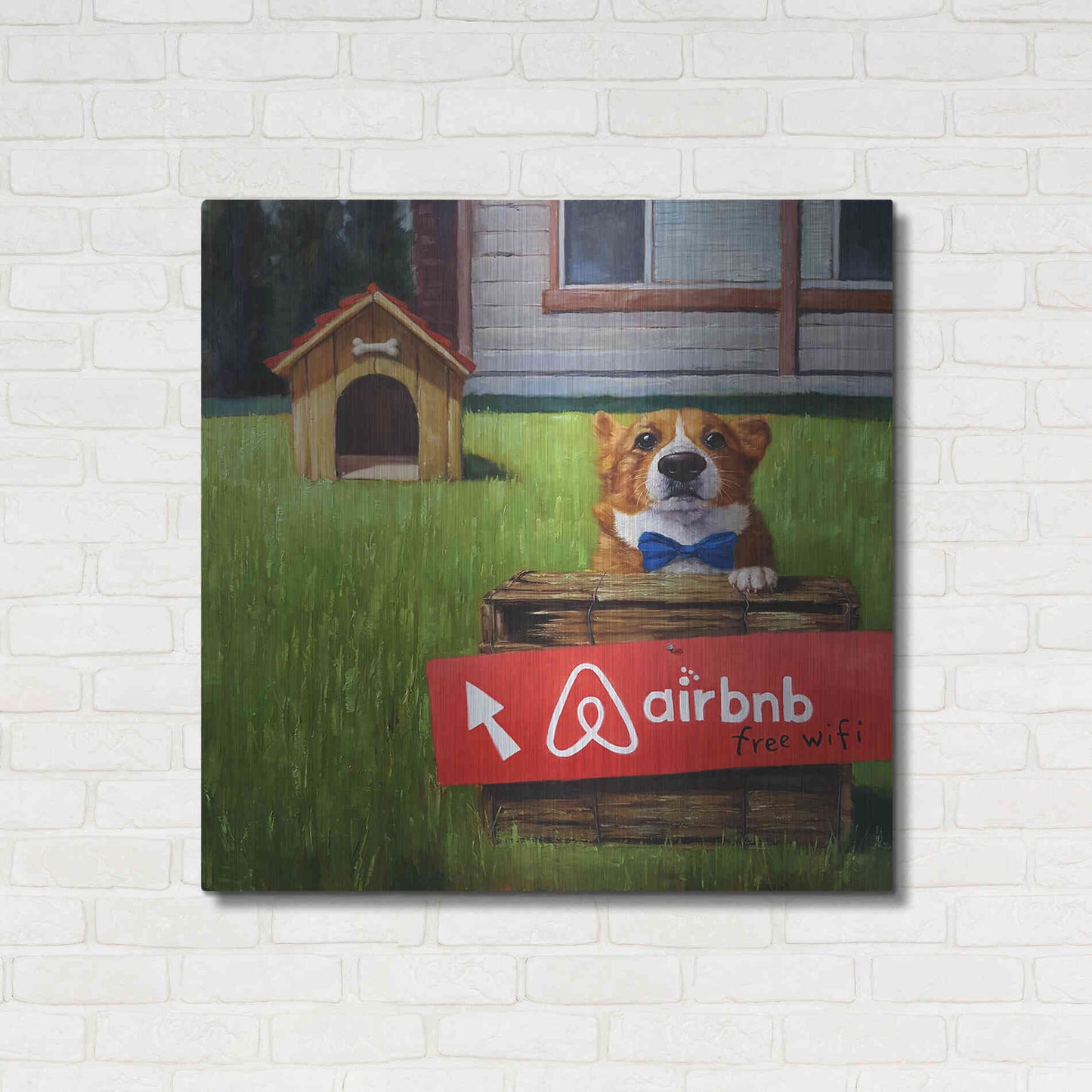 Luxe Metal Art 'K9 BNB' by Lucia Heffernan, Metal Wall Art,36x36