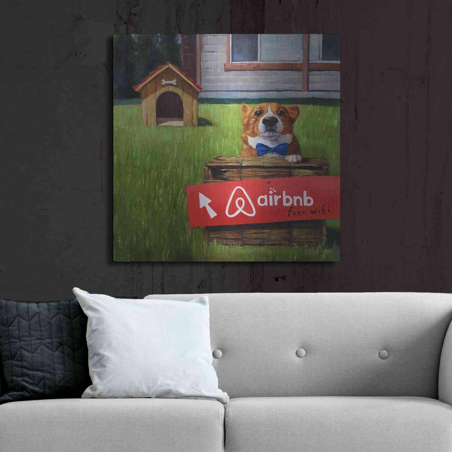 Luxe Metal Art 'K9 BNB' by Lucia Heffernan, Metal Wall Art,36x36