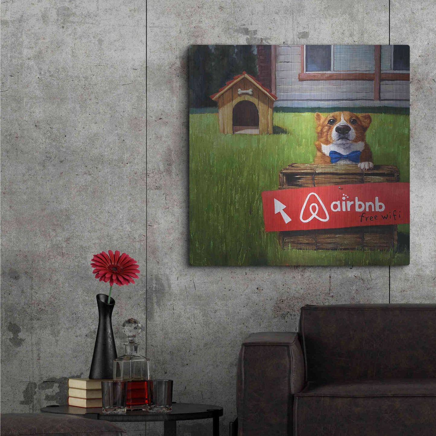 Luxe Metal Art 'K9 BNB' by Lucia Heffernan, Metal Wall Art,36x36