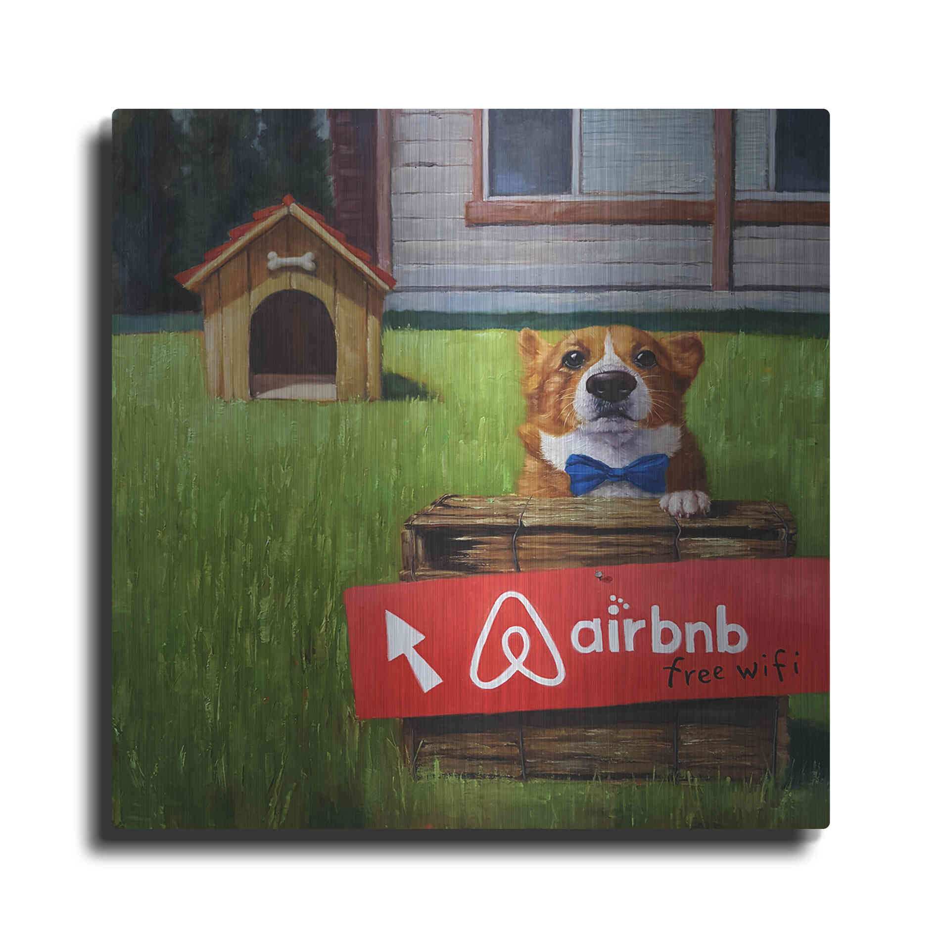 Luxe Metal Art 'K9 BNB' by Lucia Heffernan, Metal Wall Art